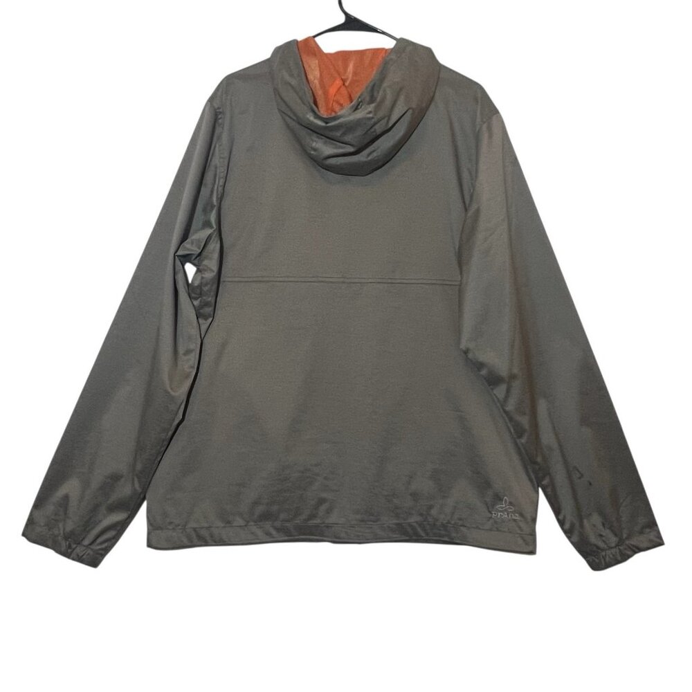 Prana Jacket Hoodie Mens Lightweight Rain Outdoors Size Large Full Zipper Gray - Picture 2 of 12
